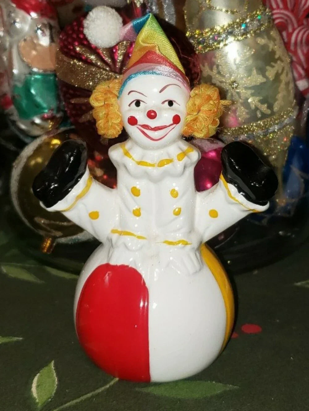 Vintage Mischievous Clown Figurine